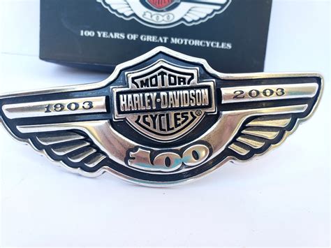 Vintage Harley Davidson 100th Anniversary Wing Belt Buckles Etsy