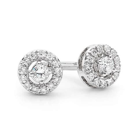 Ct White Gold Diamond Stud Earrings Cerrone Jewellers