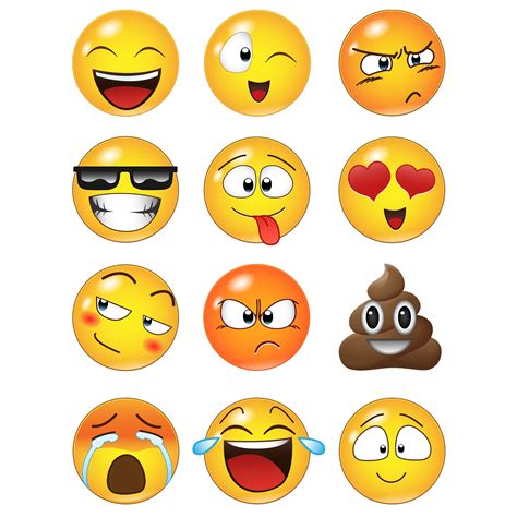 Emoji Emoticon Fabric Wall Decals Set Of 9 Phone Text