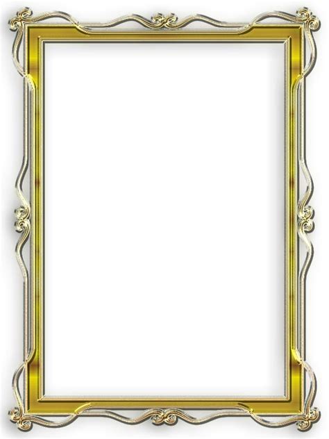An Ornate Gold Frame On A White Background With Clipping For Text Or