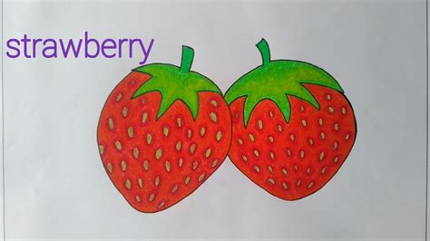 Contoh Gambar Mewarnai Buah Strawberry Kataucap