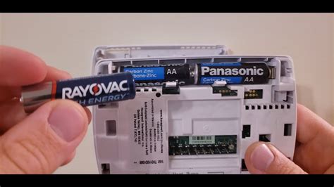 Check spelling or type a new query. Honeywell thermostat easy battery replacement - YouTube