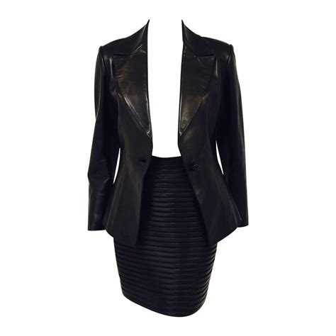 Jitrois Stretch Leather Skirt Suit At 1stdibs Jitrois Leather Skirt