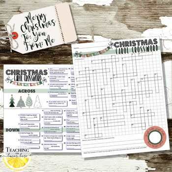 Just enter the keyword crossword clue in the box then our system will help you provide the prediction answer for you. Christmas Carol Crossword Puzzle Freebie / Christmas ...