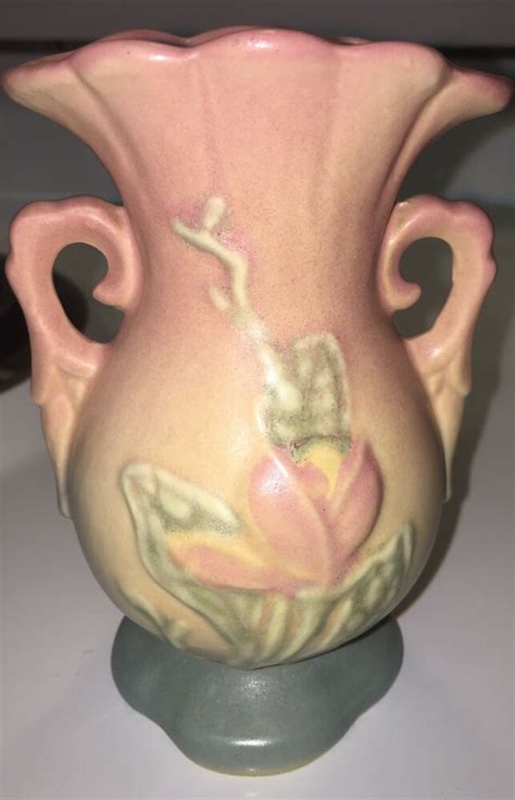 Vintage Hull Art Pottery Usa Magnolia Matte Vase 13 4 34 1946 1947