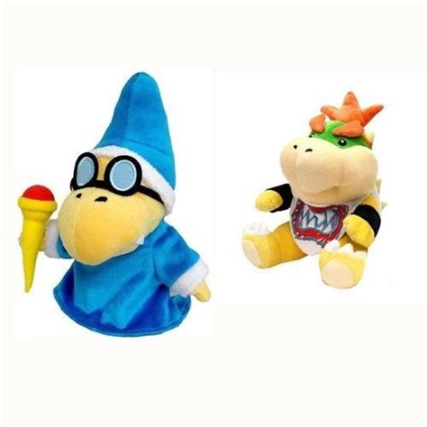 Buy 2pcs Super Mario Bros Bowser Jr Koopa And Magikoopa Kamek Plush Doll