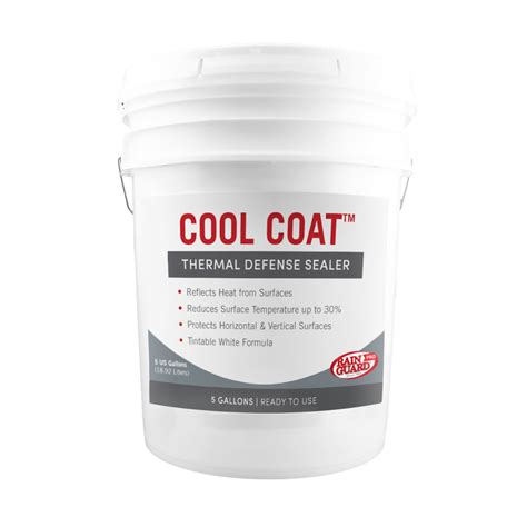 Rainguard Cool Coat Heat Reflective Paint Clear 5 Gallon