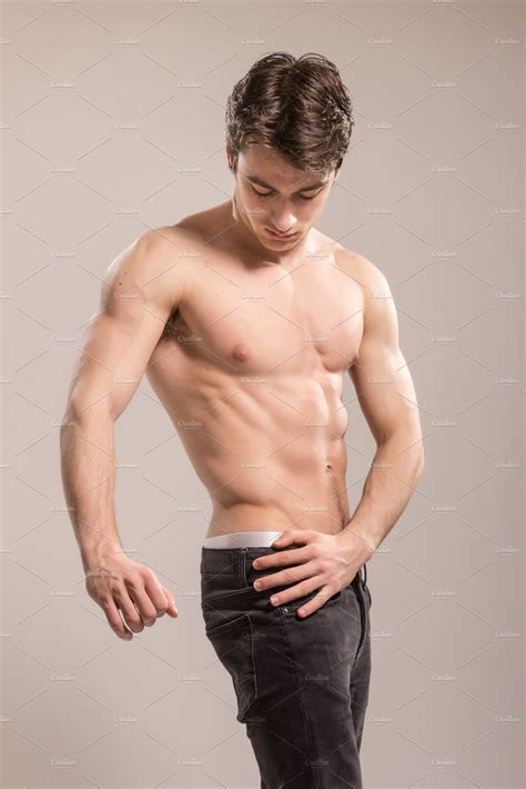 Fit Slim Bodybuilder Young Man Body ~ Sports Photos ~ Creative Market