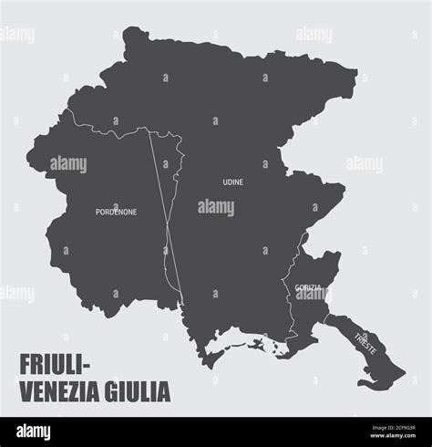 Friuli Venezia Giulia Region Map Stock Vector Image And Art Alamy