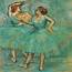 Degas Edgar Two Dancers Fine Art Print Poster 003775