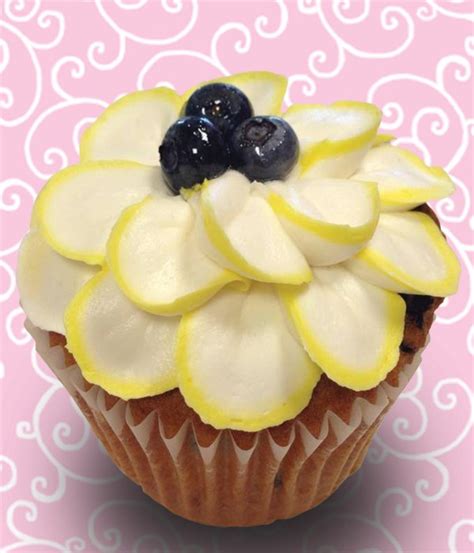 Lemon Blueberry Jumbo Filled Cupcake Classy Girl Cupcakes