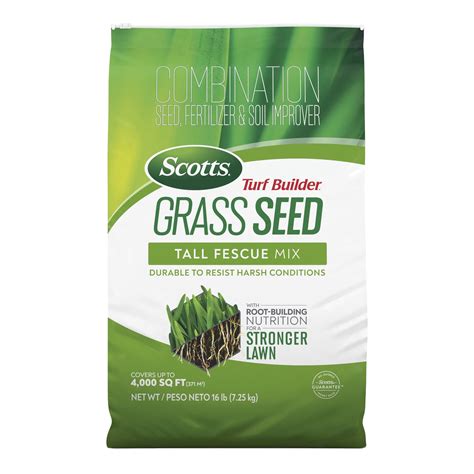 Scotts Turf Builder Grass Seed Tall Fescue Mix With Fertilizer And Soil