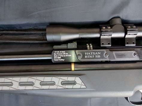 Telescop, laras, pompa, tabung scuba, mimis, nanometer, hard case. senapan pcp import: Senapan pcp Hatsan BT65SB
