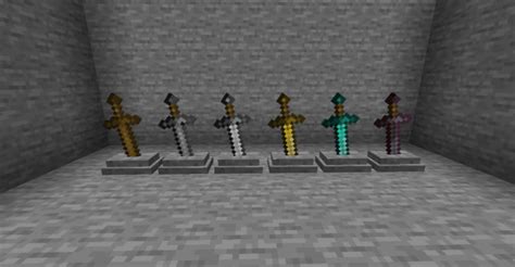 Weapon Pedestal Mod Minecraft Pe Bedrock Mods