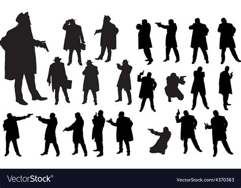 Gangsters Silhouette Clip Art