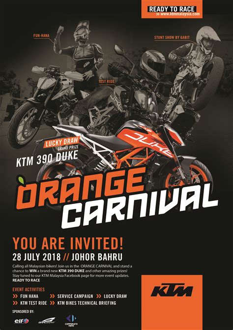Obtenga su dosis diaria de #readytorace. Johor to rock with KTM Orange Carnival - iMotorbike News