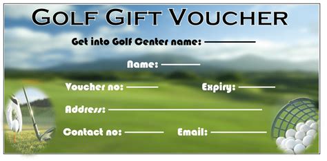 Get ready to play on a golf course. 11 Free Gift Voucher Templates - Word Templates for Free ...