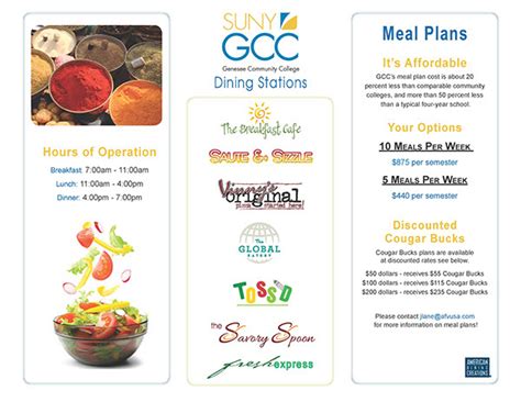 College Meal Plan Brochures On Behance