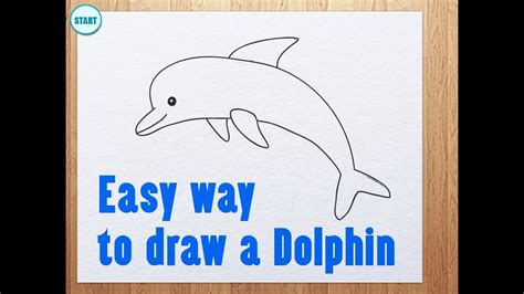 Easy Way To Draw A Dolphin Youtube