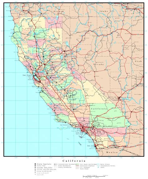 Road Map Of Southern California And Travel Information Download