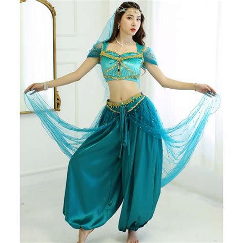 Women S Stage Drama Female Adult Belly Dance Jasmine Princess Dressed In Indian Aladdin Suits