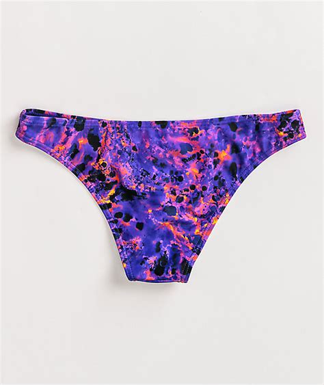 Damsel Tortuga Purple Blue And Orange Cheeky Bikini Bottom