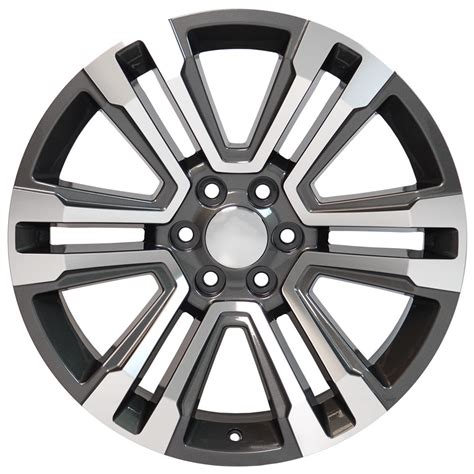 22 New 2018 Fits Gmc Denali Wheels Chevy 1500 Machined Silver Face