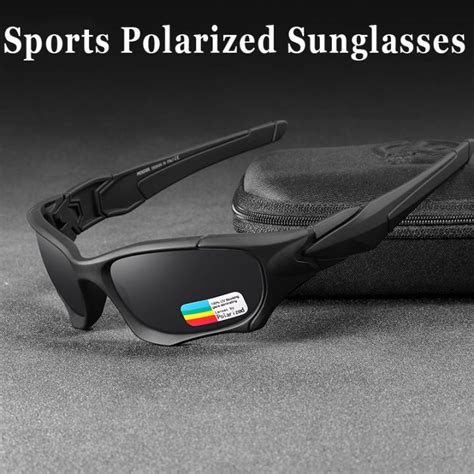 outdoor sports polarized sunglasses men curve cutting frame stress resistant lens shield sun