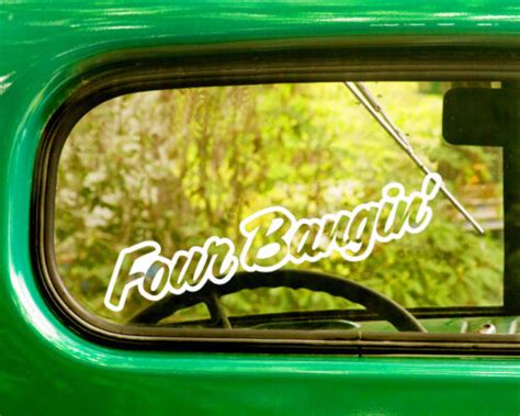 2 four bangin decals stickers for car window truck bumper 4x4 rv ebay