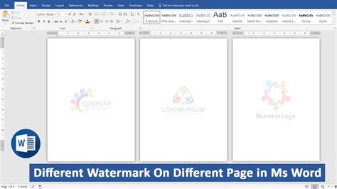 How To Set Different Watermarks On Different Pages In Ms Word 20162013