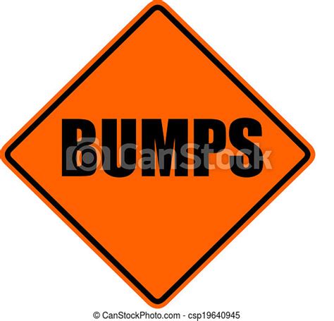 Bumps Warning Sign Isolated Over A White Background Canstock