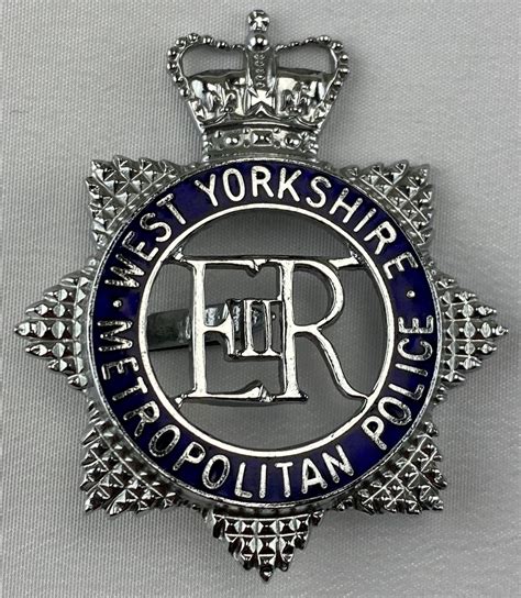 West Yorkshire Metropolitan Police Cap Badge Time Militaria