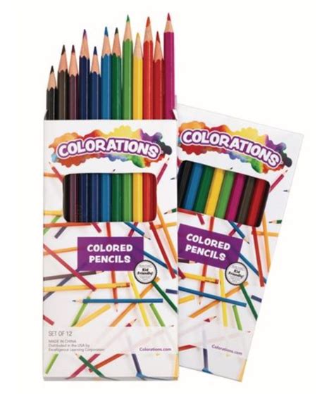 Colorations Regular Colored Pencils 12 Colors 2 Sets Colored