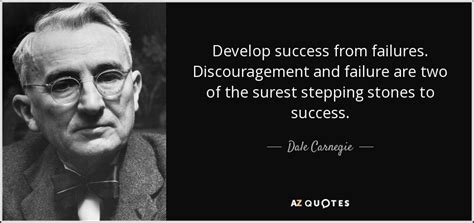 Dale Carnegie Quote Develop Success From Failures Discouragement And