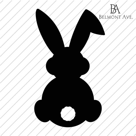 Easter Bunny Silhouette Svg Png Digital Download Rabbit Etsy