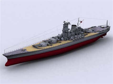 Yamato Japanese Battleships 3d Max