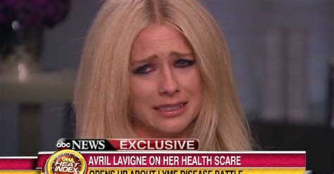 Avril Lavigne Breaks Down In Tears On Us Tv In Interview About Her Lyme