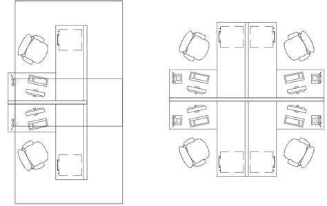 Office Work Desk Furniture Cad Blocks Free Dowload Cadbull