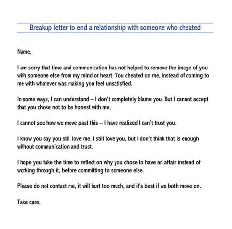 How To Word A Break Up Letter 18 Expert Examples