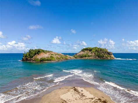 The Islet And The Tombolo Sainte Marie Martinique Stock Photo Image