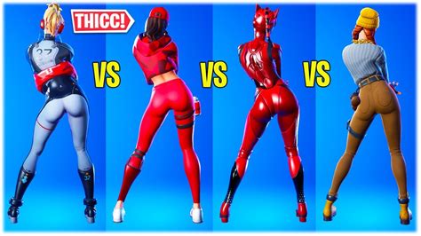Who Got The Biggest 🍑 In Fortnite Daydream Dance Emote Showcased With All Thicc Female Skins