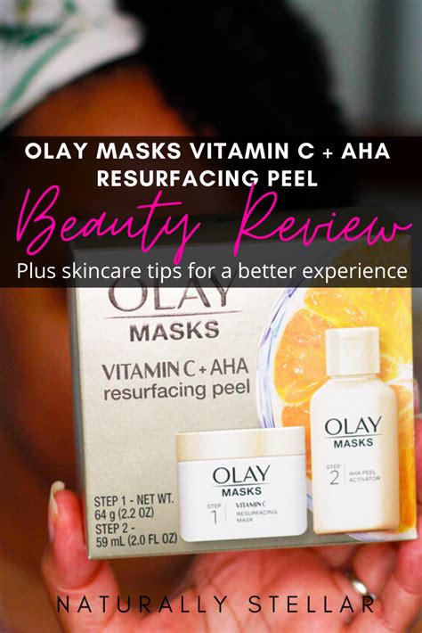Beauty Review Olay Masks Vitamin C Aha Resurfacing Peel