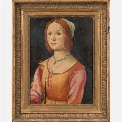 Domenico Ghirlandaio 1448 1494 Mannequin Portrait D Une Jeune Femme Avec Collier De Perles