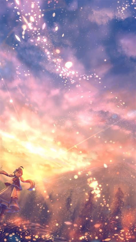 Beautiful Anime Sunset Wallpaper Xfxwallpapers Gambaran