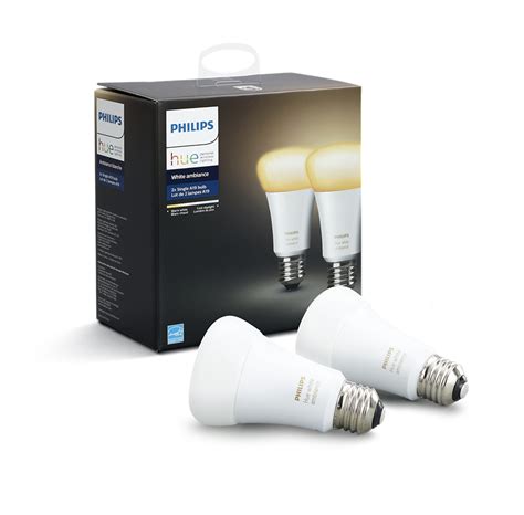 Philips Hue White Ambiance E27 Bulb 2 Pack Edullinen
