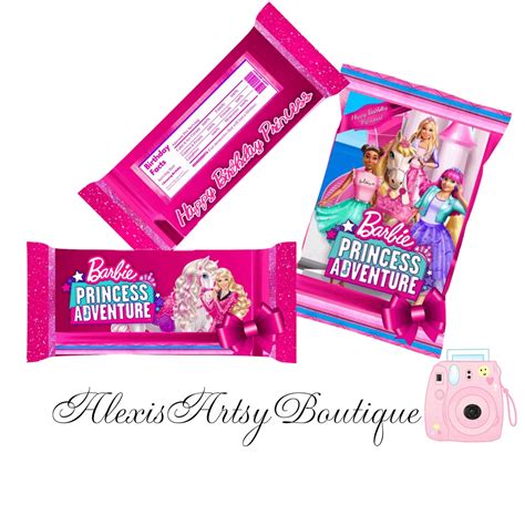 Barbie Chocolate Bar Wrapper Etsy