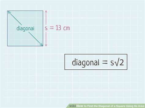 How To Find The Diagonal Of A Square Using Its Area 9 Steps