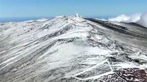 Hawaii Record Snowfall Cold And Wind Speed Four Islands By David