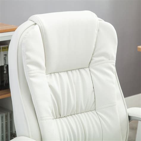In general, this kind of chair is similar with common one and the only distinction is white color that very tempting and irresistible. White PU Leather High Back Office Chair Executive ...