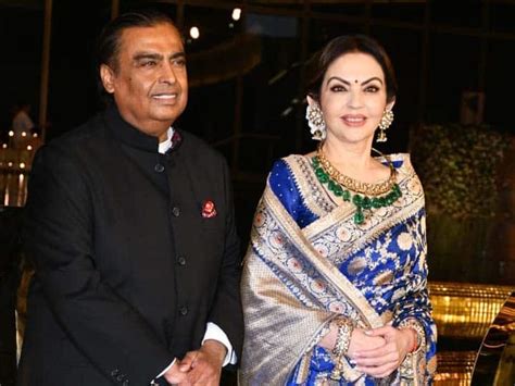 Nita Ambani Blue Saree Look In Nmacc Launch Event Mukesh Ambani Isha